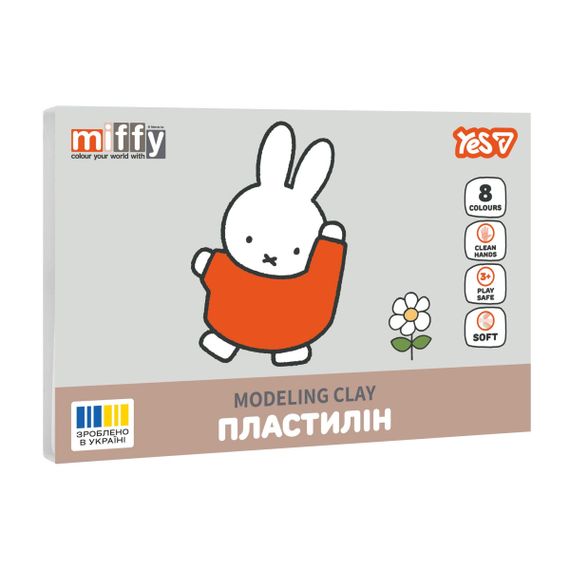 Пластилін YES Miffy 540717 8 кольорів