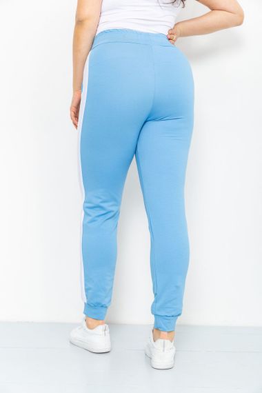 Спорт штани жіночі двонитка, колір блакитний, 219RB-3004 | Зображення 4