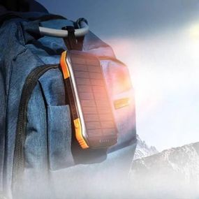 Power Bank 30000 mah із сонячною панеллю Solar Charger JS-66 Чорний