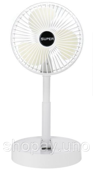 Портативный мини вентилятор для дома Telescopic Folding Fan · Складной настольный вентилятор с USB зарядкой | Зображення 2