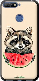 Чохол на Huawei Honor 7C Єнотик з кавуном "4605b-1411-2448"