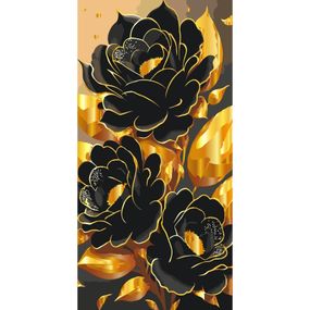 Картина за номерами "Витончені квіти" 11549-AC з металізованими фарбами 40х80 см