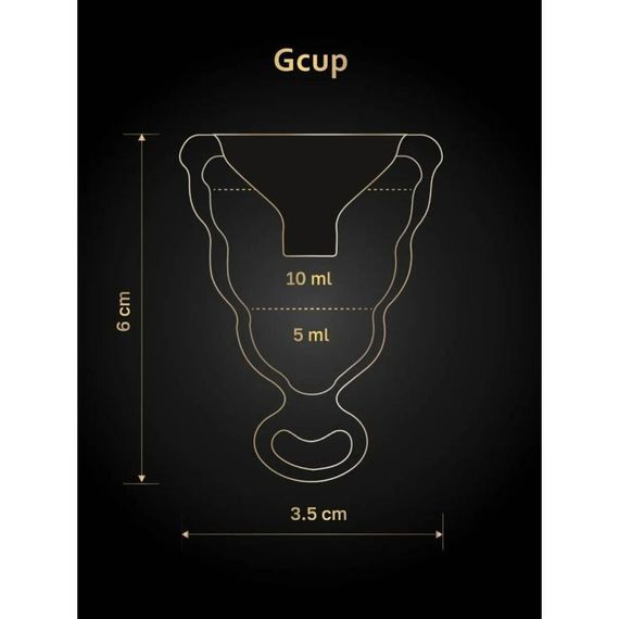 Менструальна чаша Gcup Gvibe, S, чорна, 6 х 3.5 см Sex Aura | Зображення 8