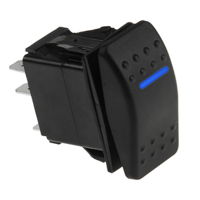 Автомобильный переключатель клавиша тумблер, кнопка подсветка синяя, 3 контакта