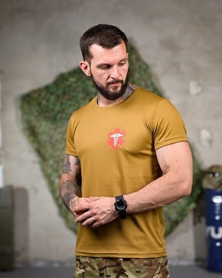 Тактична потоотводна футболка Medic coyot РП7345 | Зображення 2