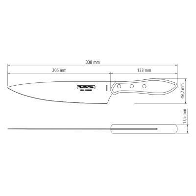 Кухонний ніж Tramontina Barbecue Polywood 203 мм Червоне Дерево (21189/178) | Зображення 4