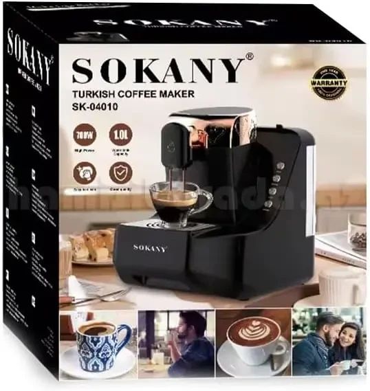 Турецкая кофеварка Sokany SK-04010  700 Вт с антипригарным покрытием и защитой от перегрева | Зображення 1