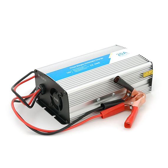 Універсальне ЗУ для акумулятора BPC 12V 20A (AGM, GEL), AC220V, DC14,5, Струм заряду 12V/20A, LCD, крокодили | Зображення 2
