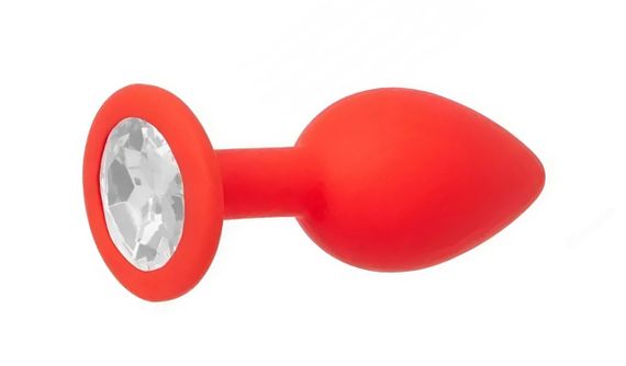 Силиконовая анальная пробка с кристаллом SKN KSIL-04S ( размер S ) sexstyle | Зображення 3
