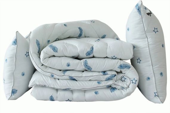 Ковдра "Eco-Перо" TAGtekstil двоспальний + 2 подушки 70х70