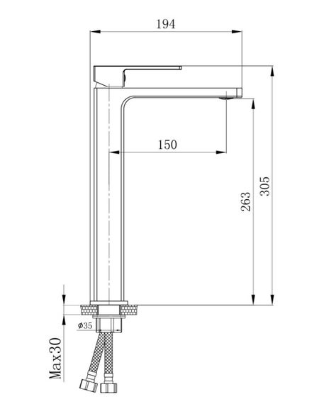 Змішувач для раковини Qtap Gemini QTGEM269BLM45678 Black Matt | Зображення 3