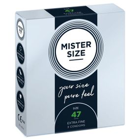 Презервативи Mister Size - pure feel - 47 (3 condoms), товщина 0,05 мм sexstyle