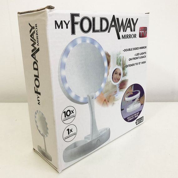 Зеркало с подстветкой My Fold Away Mirror, Складное зеркало для макияжа, LE-647 Зеркало макияжное | Зображення 3