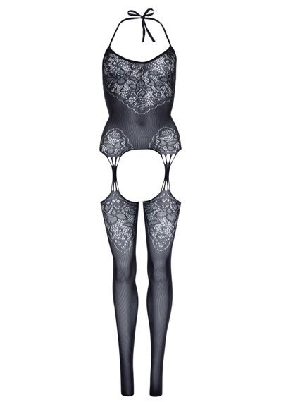 Еротичний бодістокінг Leg Avenue Jacquard net Black, імітація панчіх, відкритий доступ, one size | Зображення 5