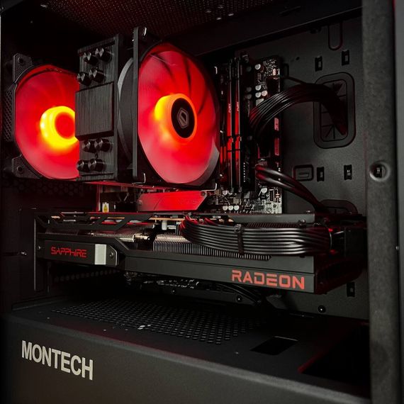 Збірка на замовлення: ігровий ПК Montech Air 100 ARGB Tower / AMD Ryzen 5 7500F (6 (12) ядер по 3,7 - 5,0 ГГц) / 16 ГБ DDR5 / 1000 ГБ SSD M.2 / AMD Radeon RX 6800, 16 GB GDDR6, 256-bit / 750W б/в | Зображення 2