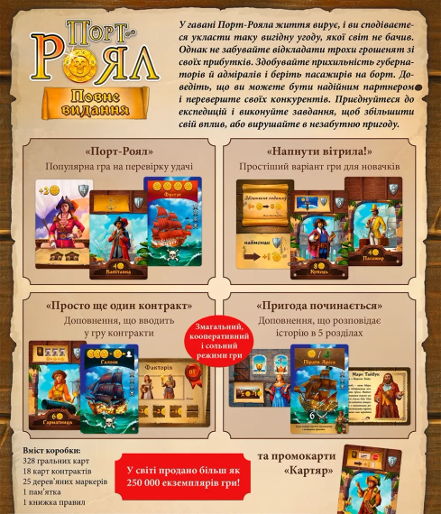 Настільна гра Порт-Роял. Повне Видання (Port-Royal Big Box), укр. | Зображення 1