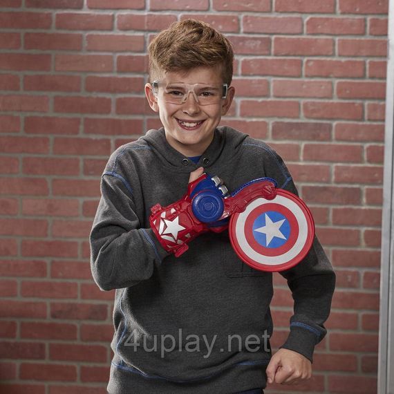 Дисковый бластер Nerf Marvel Captain America Shield Sling Перчатка, запускающая щит Капитана Америки | Зображення 5