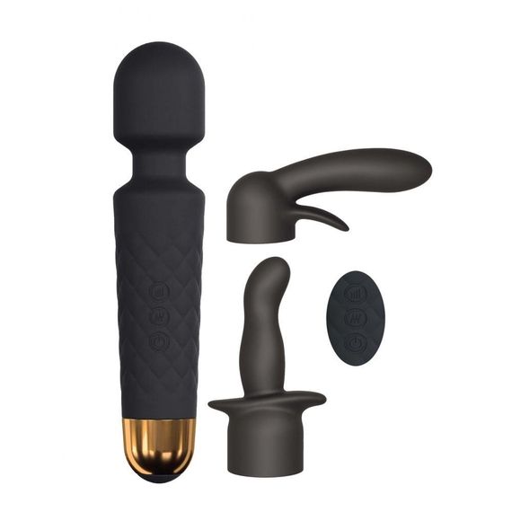Мінівібромасажер Dorcel Kit Wanderful з насадками (анальна і вагінальна), водонепроникний Sex Aura