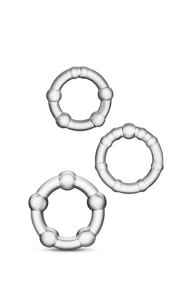 Набір ерекційних кілець STAY HARD CLEAR, Clear