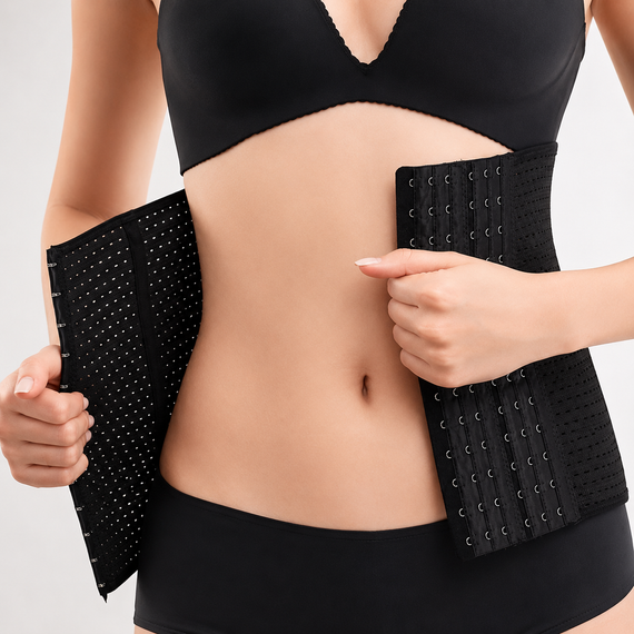 Моделювальний корсет WAIST BAND 3XL чорний для живота та талії, регульований на гачках | Зображення 1