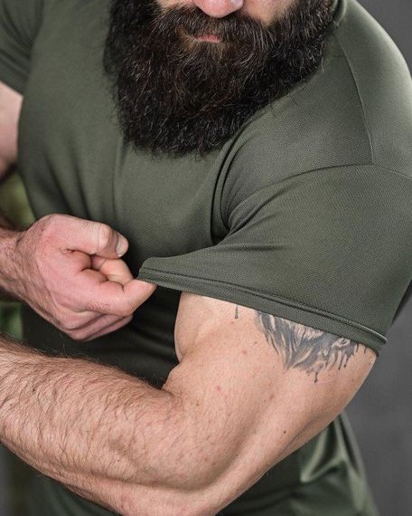 Тактична потоотводна футболка любов олива ДЛ6549 | Зображення 3