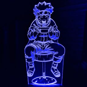 Акриловий світильник-нічник Наруто рамен синій tty-n000856