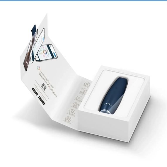 Мікрострумова ручка для підтяжки шкіри обличчя GESKE MicroCurrent Face-Lift Pen 6в1 white, Синій | Зображення 8