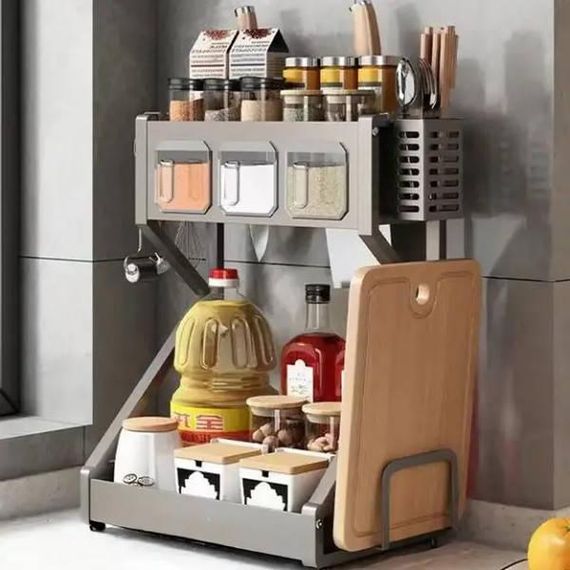 Стеллаж кухонный сушилка для посуды 35см kitchenware PM-24-1-5 Черный