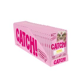 НАБІР Корм вологий Catch! для кошенят з птицею та овочами в соусі 24 шт х 85г.