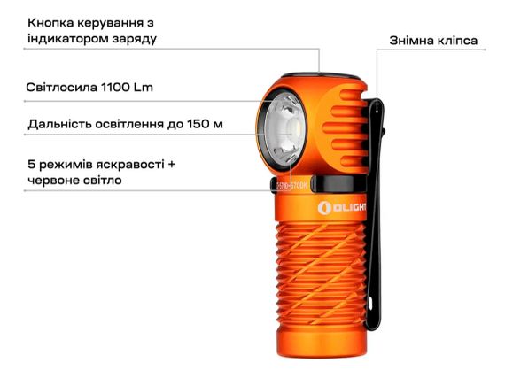 Ліхтар Olight Perun 2 Mini. Orange | Зображення 8