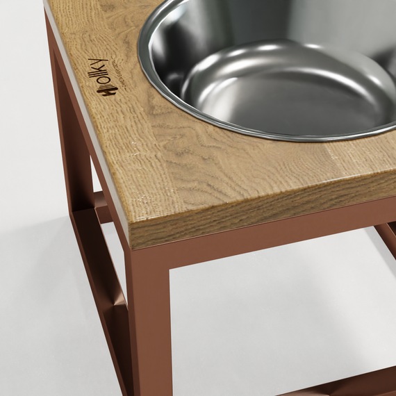 Миска на подставке для больших собак Hollky Base Solo XL (1 × 1,8 л) Solo XL-262620- GLNT | Зображення 6