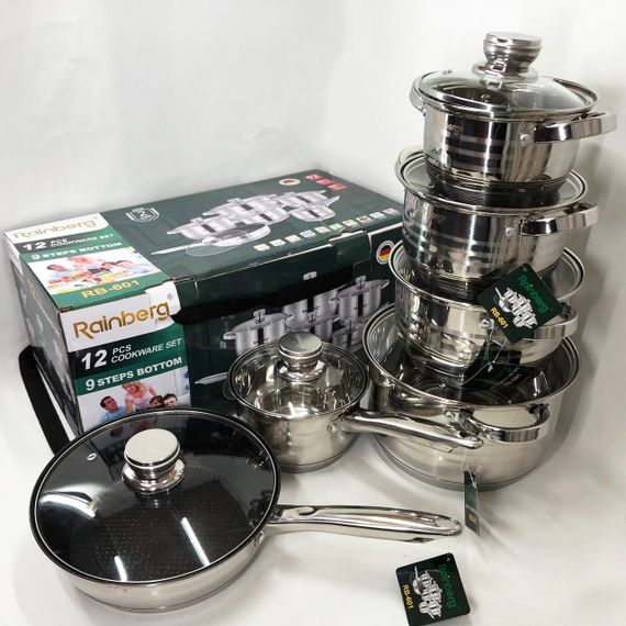 Набір каструль для електроплити Rainberg RB-601 12 предметов, Каструля для приготування WP-286 на плиті | Зображення 6