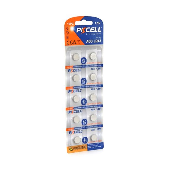 Батарейка лужна PKCELL 1.5V AG3, 10 штук в блістері ціна за блістер, Q