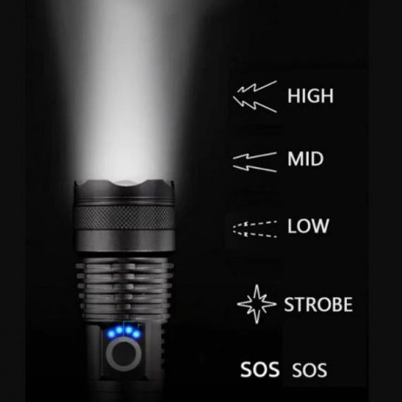 Ліхтар ручний Police X71A-HP50, ЗУ micro USB, 1x18650/3xAAA, zoom, індикація заряду | Зображення 6
