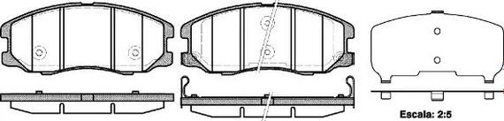 Колодки передні гальмівні Chevrolet Captiva 06-(akebono), WOKING (P1361312) | Зображення 7