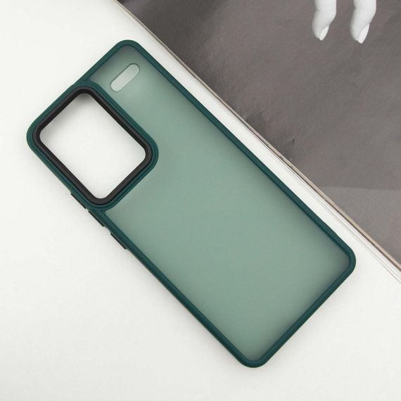 Чехол TPU+PC Lyon Frosted для Xiaomi Redmi Note 13 Pro+ Green | Зображення 1