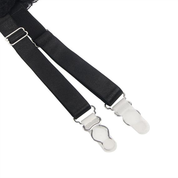 Комплект пояс для чулок с трусиками StarNight кружевной, чёрный, XS-S Sex Aura | Зображення 5