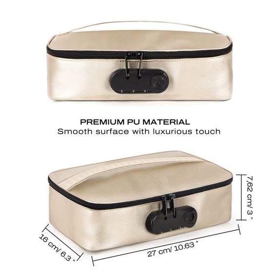 Кейс для игрушек Dorcel DISCREET BOX LUXURY GOLD, кодовый замок, 27×16×7,62 см | Зображення 5