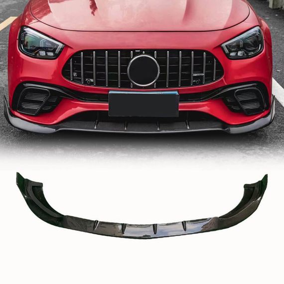 Передний бампер Лип спойлер (для E63 AMG 2020-2023, Карбон) для Mercedes E-сlass W213