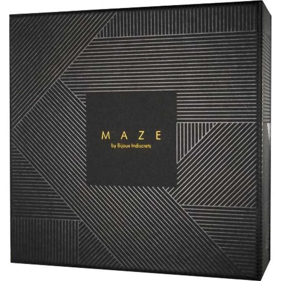 Наручники з повідцем Indiscrets MAZE - T-Restraints Black, подарункова упаковка | Зображення 4