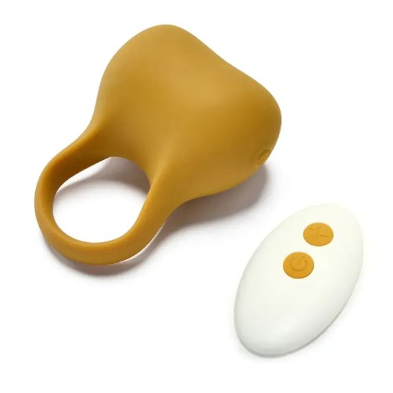 Ерекційне віброкільце Sweet Em Silky Ring з пультом, жовте, 7,6 х 5,7 см sexstyle | Зображення 1