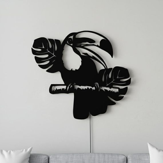 Панно декоративне картина на стіну Тукан 400х350 acr-p000190