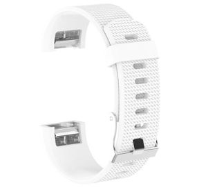 Силіконовий ремінець для фітнес браслета Fitbit Charge 2 - L White