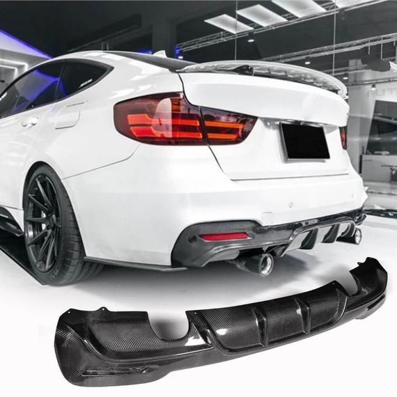Дифузор заднього бампера V2 (для F34 M-Sport, Карбон) для BMW 3 серія F-30/31/34 2012-2019 рр