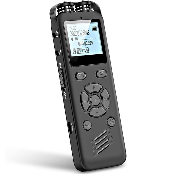 Профессиональный цифровой диктофон Savetek GS-R69, 8 Гб, стерео, с голосовой активацией и шумоподавлением, до 54 часов записи | Зображення 1