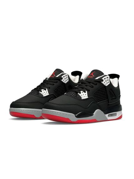 Кросівки зимові чоловічі Air Jordan 4 Retro Fleece Termo Black Red , В'єтнам 44 28.5 см