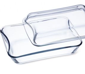 Форма для запекания жаропрочная стеклянная с крышкой прямоугольная Simax Exclusive 2.5 л s7216/7576