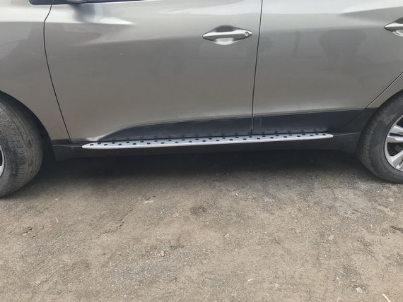 Бокові пороги Niken-BMW-Style (2 шт, пластик) для Hyundai IX-35 2010-2015рр | Зображення 4