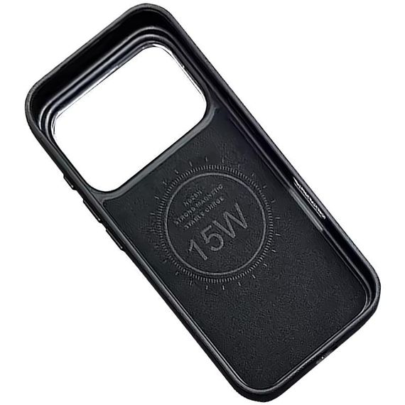 Шкіряний чохол Rally with MagSafe для Apple iPhone 17 Pro (6.3") Black / Orange | Зображення 2