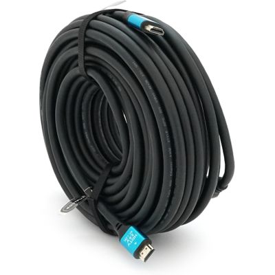 Кабель мультимедийный HDMI M to HDMI M 25.0m V2.0 4Kx2K black Merlion (YT-HDMI(M)/(M)4KV2.0-25m/19123) | Зображення 1